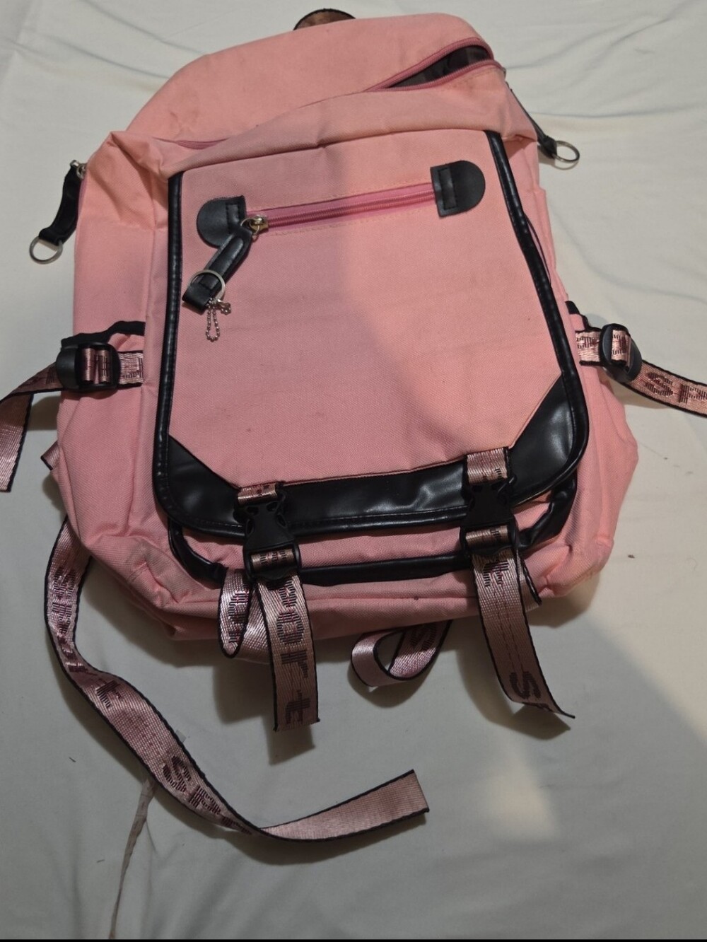 Sport girls 18 inch pink multipocket school bookbag #05